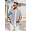 COOFANDY Men’s Overshirt Shacket Jacket Mens Textured Button Down Long Sleeve Shirts Fashion Jacket