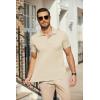 COOFANDY Men’s Polo Shirts Short Sleeve Pique Jersey Golf Shirt Casual Summer Collared T-Shirts(Light Khaki)