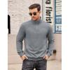 COOFANDY Mens Quarter Zip Pullover Casual Long Sleeve Quilted Sweatshirt Mock Neck Polo Sweater with Pocket(Light Grey)