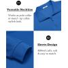 COOFANDY Mens Quarter Zip Pullover Long Sleeve Casual 1/4 Zip Sweatshirt Lightweight Solid Mock Neck Sweater Polo(Blue)