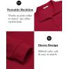 COOFANDY Mens Quarter Zip Pullover Long Sleeve Casual 1/4 Zip Sweatshirt Lightweight Solid Mock Neck Sweater Polo(Red)