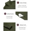 COOFANDY Mens Quarter Zip Pullover Quilted Sweatshirt Knit Long Sleeve Sweater Half Zip Polo Sweatshirts with Pocket(Army Green)