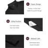 COOFANDY Mens Quarter Zip Pullover Quilted Sweatshirt Knit Long Sleeve Sweater Half Zip Polo Sweatshirts with Pocket(Black)