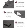 COOFANDY Mens Quarter Zip Pullover Quilted Sweatshirt Knit Long Sleeve Sweater Half Zip Polo Sweatshirts with Pocket(Dark Gray)