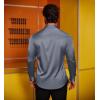 COOFANDY Men’s Silk Satin Dress Shirts Jacquard Long Sleeve Floral Button Up Shirts Party Prom Wedding Shirt(Grey)