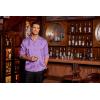 COOFANDY Men’s Silk Satin Dress Shirts Jacquard Long Sleeve Floral Button Up Shirts Party Prom Wedding Shirt(Violet)