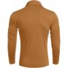 COOFANDY Men’s Slim Fit Turtleneck Cotton T Shirts Casual Long Sleeve Lightweight Pullover Sweater Basic Tops(Caramel)