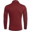 COOFANDY Men’s Slim Fit Turtleneck Cotton T Shirts Casual Long Sleeve Lightweight Pullover Sweater Basic Tops(Wine Red)