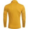 COOFANDY Men’s Slim Fit Turtleneck Cotton T Shirts Casual Long Sleeve Lightweight Pullover Sweater Basic Tops(Yellow)