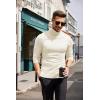 COOFANDY Men’s Slim Fit Turtleneck Sweater Casual Basic Knitted Long Sleeve Pullover Sweater(Beige)