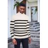 COOFANDY Men’s Slim Fit Turtleneck Sweater Casual Basic Knitted Long Sleeve Pullover Sweater(Ivory Breton)