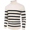 COOFANDY Men’s Slim Fit Turtleneck Sweater Casual Basic Knitted Long Sleeve Pullover Sweater(Ivory Breton)