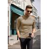 COOFANDY Men’s Slim Fit Turtleneck Sweater Casual Basic Knitted Long Sleeve Pullover Sweater(Khaki)