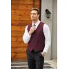 COOFANDY Mens Suit Vest Paisley Floral Victorian Vests Gothic Steampunk Formal Waistcoat Tuxedo Vests with Notched Lapels(Burgundy)