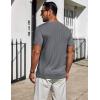 COOFANDY Mens T-Shirts Short Sleeve Plain Tshirts Casual Crew Neck Basic T Shirt Soft Cooling Fitted Stretch Tee Shirts(Deep Grey)