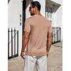 COOFANDY Mens T-Shirts Short Sleeve Plain Tshirts Casual Crew Neck Basic T Shirt Soft Cooling Fitted Stretch Tee Shirts(Khaki)