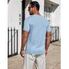 COOFANDY Mens T-Shirts Short Sleeve Plain Tshirts Casual Crew Neck Basic T Shirt Soft Cooling Fitted Stretch Tee Shirts(Light Blue)