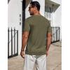 COOFANDY Mens T-Shirts Short Sleeve Plain Tshirts Casual Crew Neck Basic T Shirt Soft Cooling Fitted Stretch Tee Shirts(Olive Green)