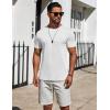 COOFANDY Mens T-Shirts Short Sleeve Plain Tshirts Casual Crew Neck Basic T Shirt Soft Cooling Fitted Stretch Tee Shirts(White)
