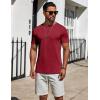 COOFANDY Mens T-Shirts Short Sleeve Plain Tshirts Casual Crew Neck Basic T Shirt Soft Cooling Fitted Stretch Tee Shirts(Wine Red)