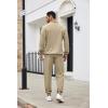 COOFANDY Men’s Tracksuit 2 Piece Quarter Zip Sweatsuit Sets Casual Athletic Running Jogging Suits(Coffee)