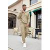 COOFANDY Men’s Tracksuit 2 Piece Quarter Zip Sweatsuit Sets Casual Athletic Running Jogging Suits(Coffee)