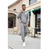 COOFANDY Men’s Tracksuit 2 Piece Quarter Zip Sweatsuit Sets Casual Athletic Running Jogging Suits(Heather Grey)