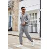 COOFANDY Men’s Tracksuit 2 Piece Quarter Zip Sweatsuit Sets Casual Athletic Running Jogging Suits(Heather Grey)