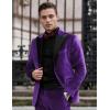 COOFANDY Mens Tuxedo Jacket Slim Fit Velvet Blazer One Button Suit Jacket for Wedding Prom Party(Purple)