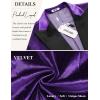 COOFANDY Mens Tuxedo Jacket Slim Fit Velvet Blazer One Button Suit Jacket for Wedding Prom Party(Purple)