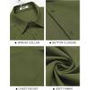 COOFANDY Shirts for Men Short Sleeve Button Down Shirt Casual Summer Beach Shirt(Army Green)
