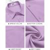 COOFANDY Shirts for Men Short Sleeve Button Down Shirt Casual Summer Beach Shirt(Lavender)