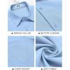 COOFANDY Shirts for Men Short Sleeve Button Down Shirt Casual Summer Beach Shirt(Light Blue)