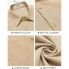 COOFANDY Shirts for Men Short Sleeve Button Down Shirt Casual Summer Beach Shirt(Light Brown)
