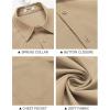 COOFANDY Shirts for Men Short Sleeve Button Down Shirt Casual Summer Beach Shirt(Light Khaki)