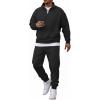 COOFANDY 2 Piece Set for Men Casual 1/4 Zip Track Suits Set Long Sleeve Quarter Pullover Jogging Suits 2025 Fashion Outfits(All Black)