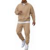 COOFANDY 2 Piece Set for Men Casual 1/4 Zip Track Suits Set Long Sleeve Quarter Pullover Jogging Suits 2025 Fashion Outfits(Khaki)