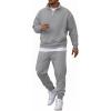 COOFANDY 2 Piece Set for Men Casual 1/4 Zip Track Suits Set Long Sleeve Quarter Pullover Jogging Suits 2025 Fashion Outfits(Light Grey)