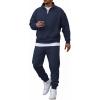 COOFANDY 2 Piece Set for Men Casual 1/4 Zip Track Suits Set Long Sleeve Quarter Pullover Jogging Suits 2025 Fashion Outfits(Navy Blue)