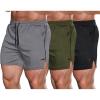 COOFANDY Men’s 2 Pack Gym Workout Shorts Quick Dry Athletic Shorts 5 Inch Lightweight Sports Running Shorts with Pockets(3 Pack: Black/Dark Gray/Army Green)