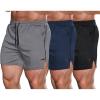 COOFANDY Men’s 2 Pack Gym Workout Shorts Quick Dry Athletic Shorts 5 Inch Lightweight Sports Running Shorts with Pockets(3 Pack: Black/Dark Gray/Navy Blue)