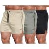 COOFANDY Men’s 2 Pack Gym Workout Shorts Quick Dry Athletic Shorts 5 Inch Lightweight Sports Running Shorts with Pockets(3 Pack: Black/Khaki/Grey)