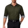 COOFANDY Men’s Dress Shirt Long Sleeve Casual Button Down Shirt Wrinkle Free Formal Business Shirts(Army Green)