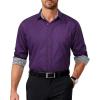 COOFANDY Men’s Dress Shirt Long Sleeve Casual Button Down Shirt Wrinkle Free Formal Business Shirts(Purple)