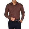 COOFANDY Mens Long Sleeve Button Down Shirts Wrinkle Free Shacket Jacket Stretch Casual Overshirt(Brown)