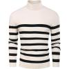 COOFANDY Men’s Slim Fit Turtleneck Sweater Casual Basic Knitted Long Sleeve Pullover Sweater(Ivory Breton)