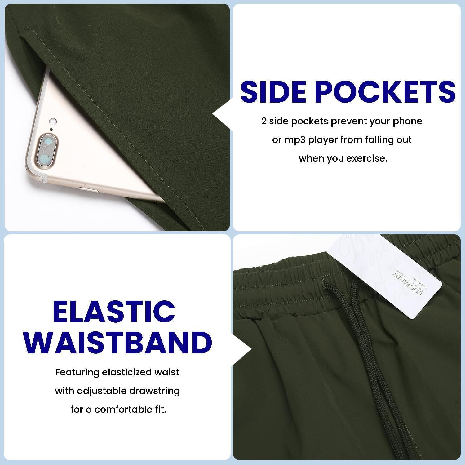 imageCOOFANDY Mens Athletic Shorts 7 Inch Quick Dry Breathable Lightweight Gym Workout Shorts with PocketsBlackArmy GreenNavy Blue