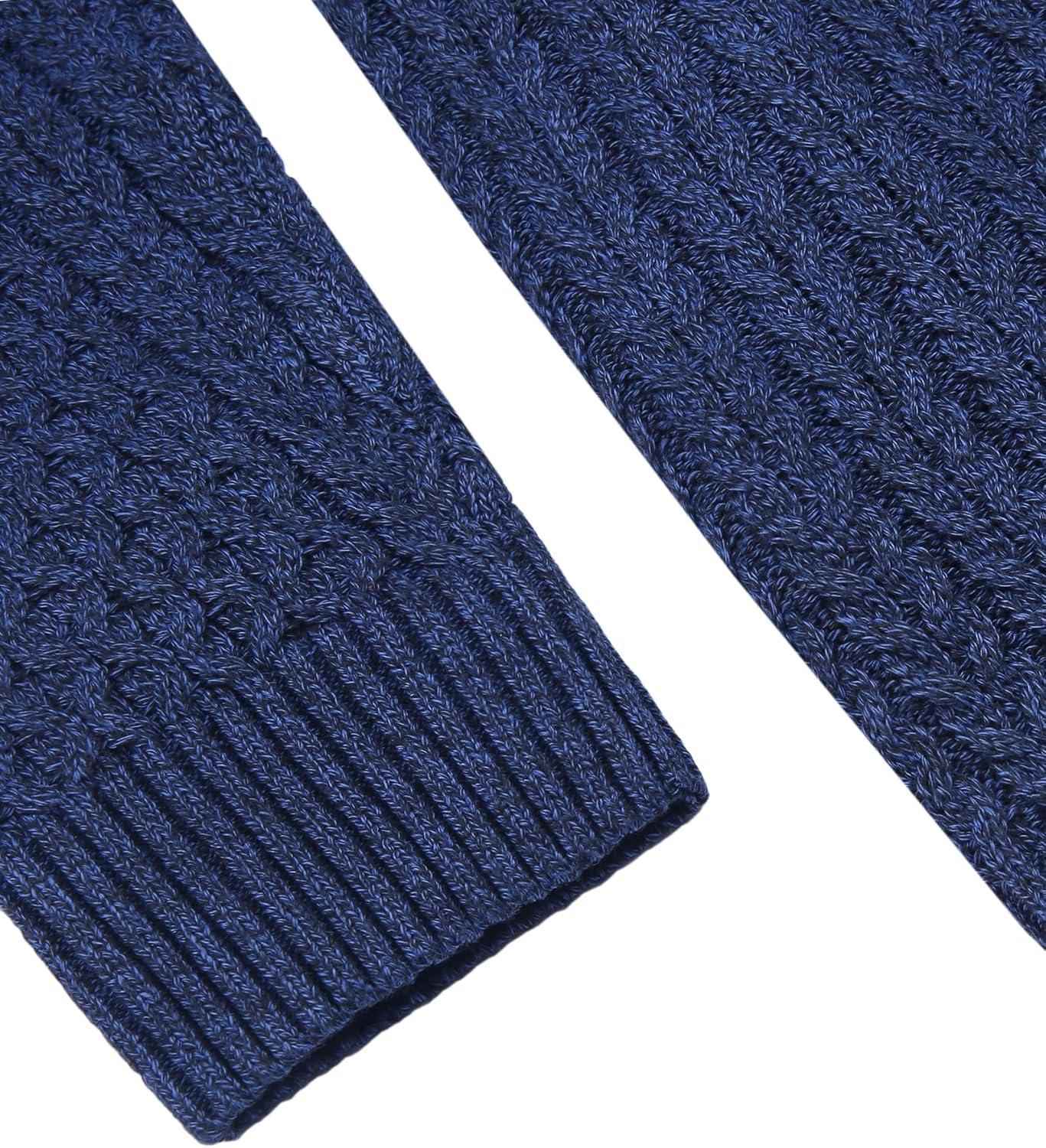 imageCOOFANDY Mens Slim Fit Turtleneck Sweater Casual Knitted Twisted Pullover Solid SweatersColorful Blue