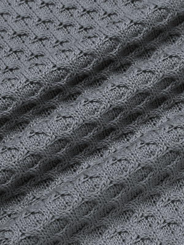 imageCOOFANDY Mens Slim Fit Turtleneck Sweater Casual Knitted Twisted Pullover Solid SweatersGray