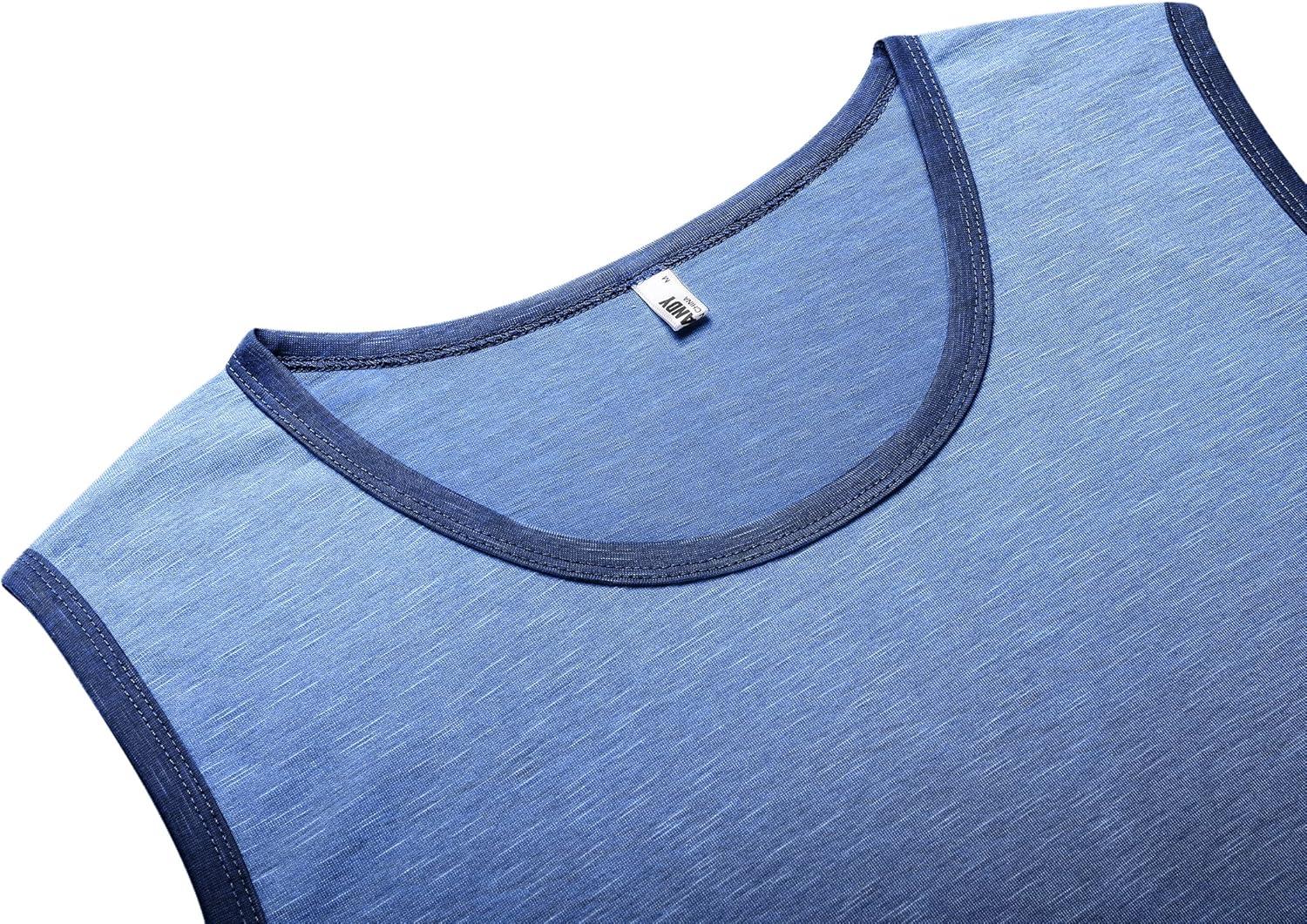 imageCOOFANDY Mens Workout Tank Top 2 Pack Casual Soft Sleeveless Gym Muscle Shirts Bodybuilding TeeBlue